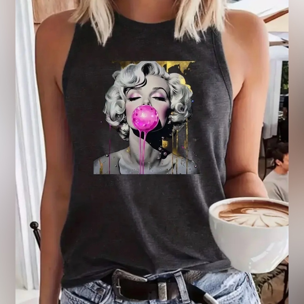LAST ONE Women's Graphic Tank Top - Black
